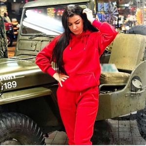 Jluxlabel lounge 2 pc red hoodie  sz S